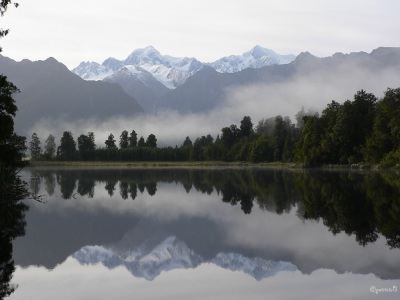 20050311 New-Zealand-P1020117-Lake-Matheson-Mount-Cook